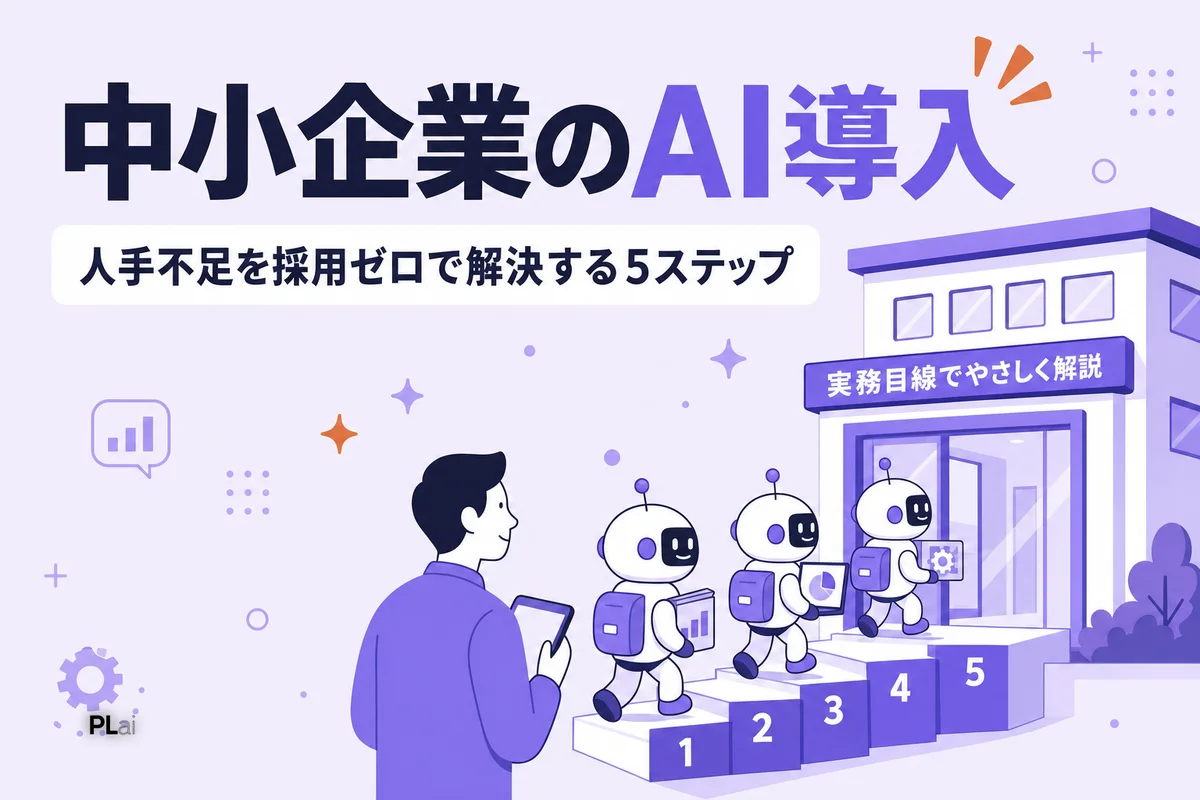 中小企業のAI社員導入ガイド|人手不足を採用ゼロで解決する5ステップ