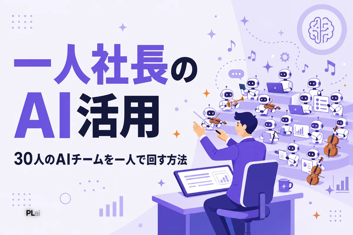 一人社長のAI社員活用術|30人のチームを一人で回す方法【実例つき】