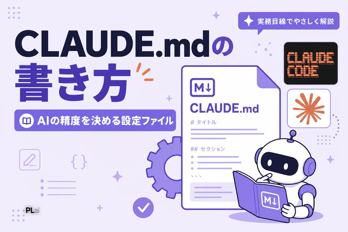 CLAUDE.mdの書き方完全ガイド｜AIの出力精度を決める設定ファイル【実例つき】